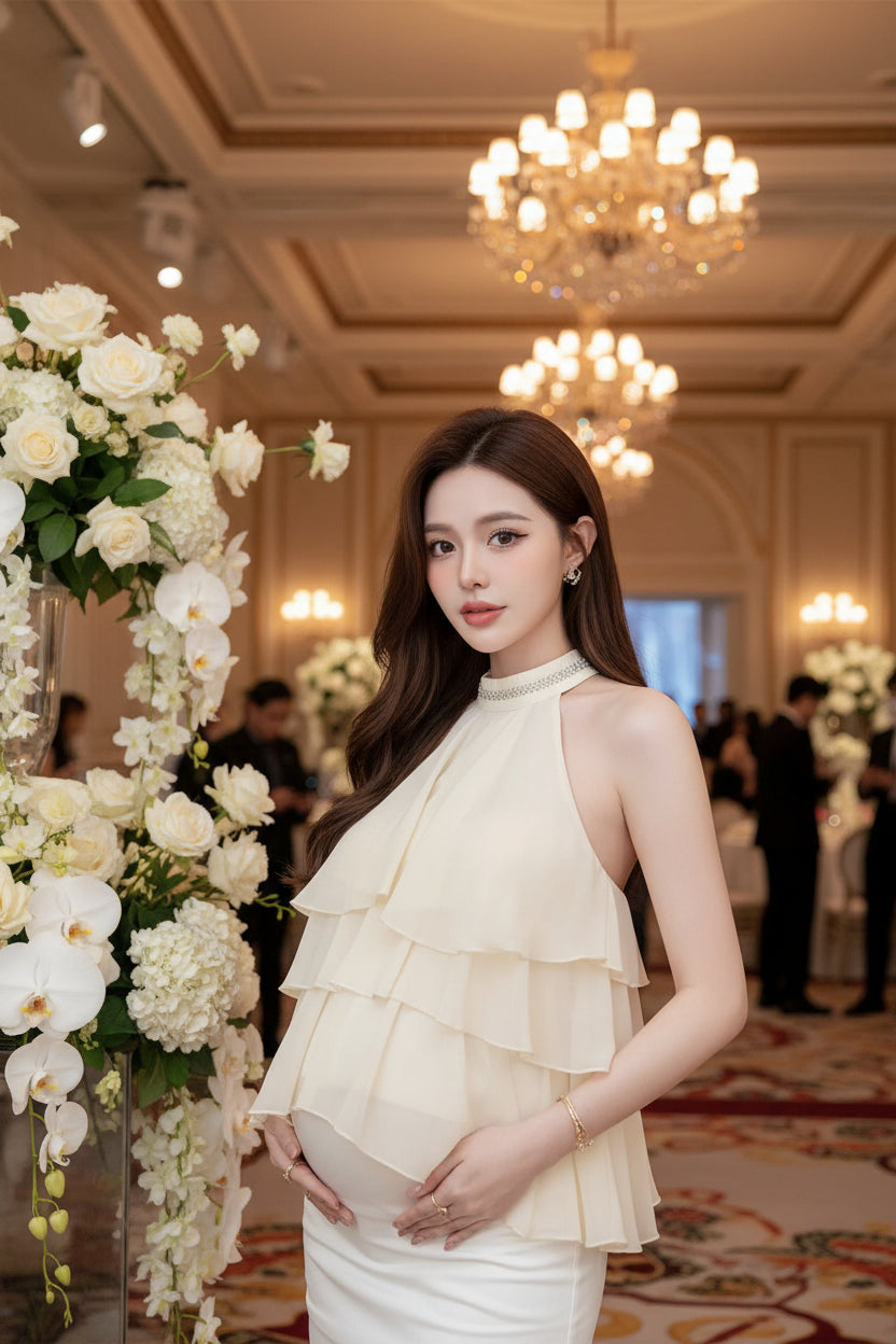 The Ruffle Effect — Tiered Chiffon Blouse for Women