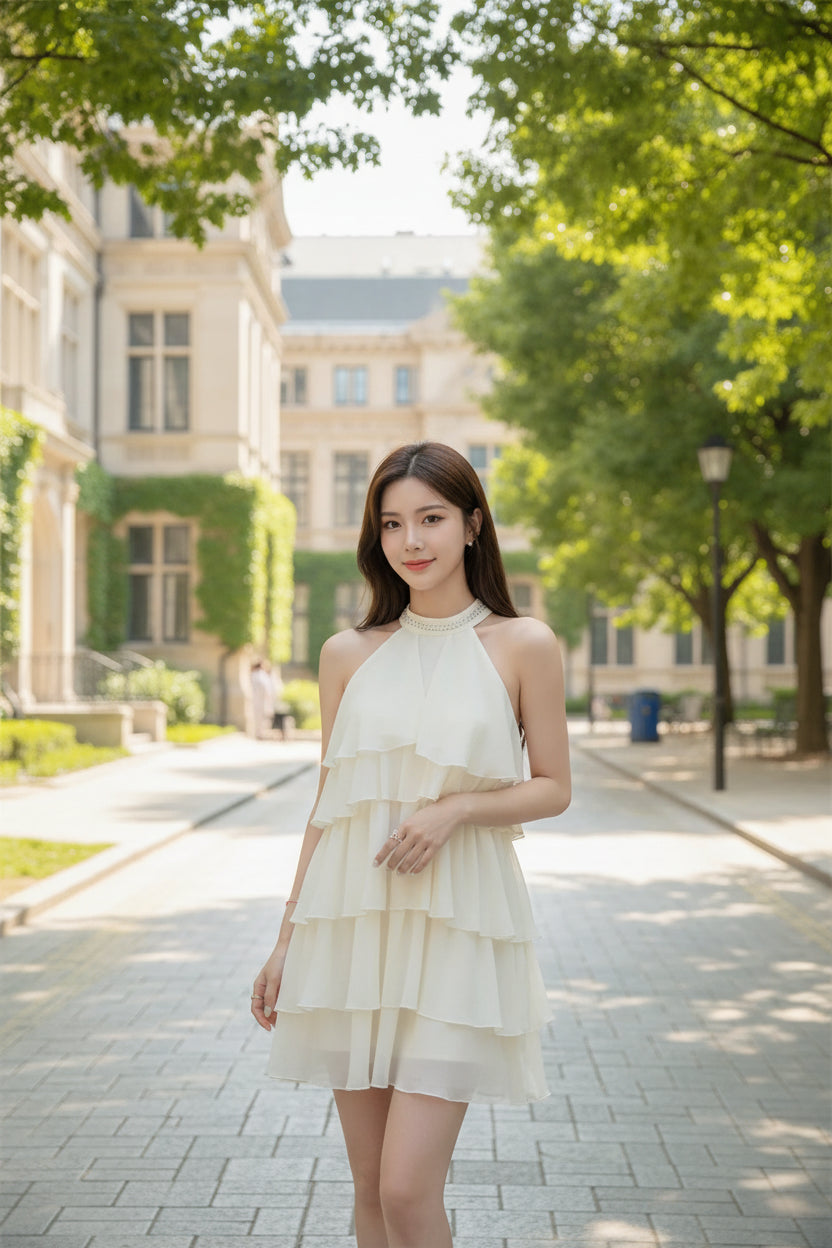 The Ruffle Effect — Tiered Chiffon Blouse for Women