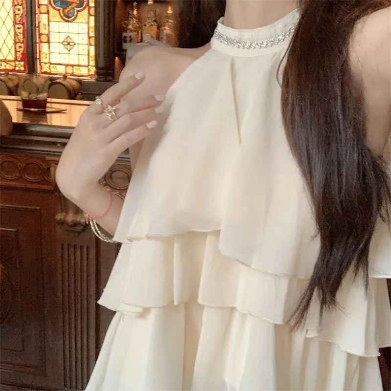 The Ruffle Effect — Tiered Chiffon Blouse for Women